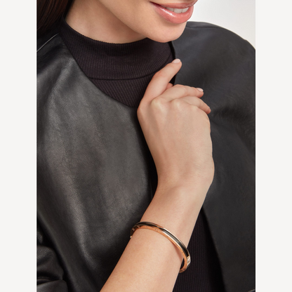 [⭐Luxery]ZERO 1 PINK GOLD WITH BLACK CERAMIC BRACELET