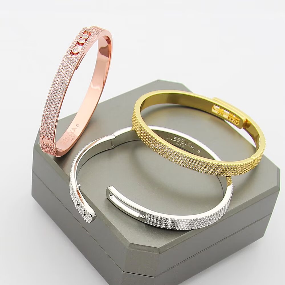 [⭐Luxery]Move Noa Full Pavé Diamond Bangle Bracelet