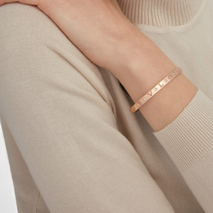 [⭐Luxery]ZERO 1 PINK GOLD 12 DIAMONDS BRACELET