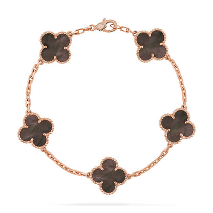[⭐Luxery] CLOVER 5 MOTIF GRAY MOP BRACELET COLLECTION