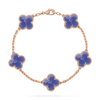 [⭐Luxery]CLOVER 5 MOTIF BLUE VEINS BRACELET COLLECTION