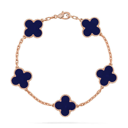 [⭐Luxery]CLOVER 5 MOTIF LAPIS LAZULI BRACELET COLLECTION