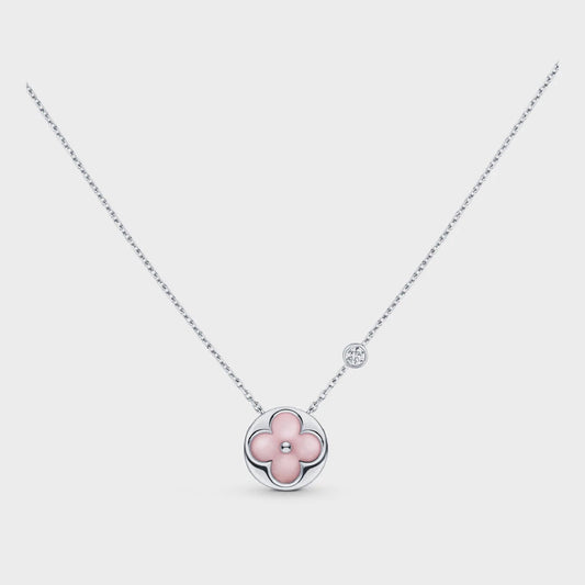 [⭐Luxery]SUN MOTIF PINK MOP SILVER BRACELET