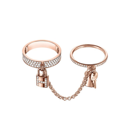 [⭐Luxery]HM KELLY CLOCHETTE DOUBLE RING IN  WITH DIAMONDS