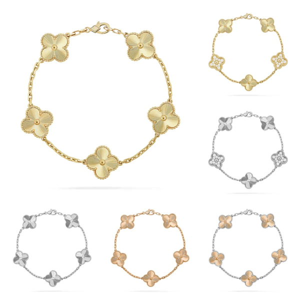 [⭐Luxery] CLOVER 5 MOTIF LASER BRACELET COLLECTION