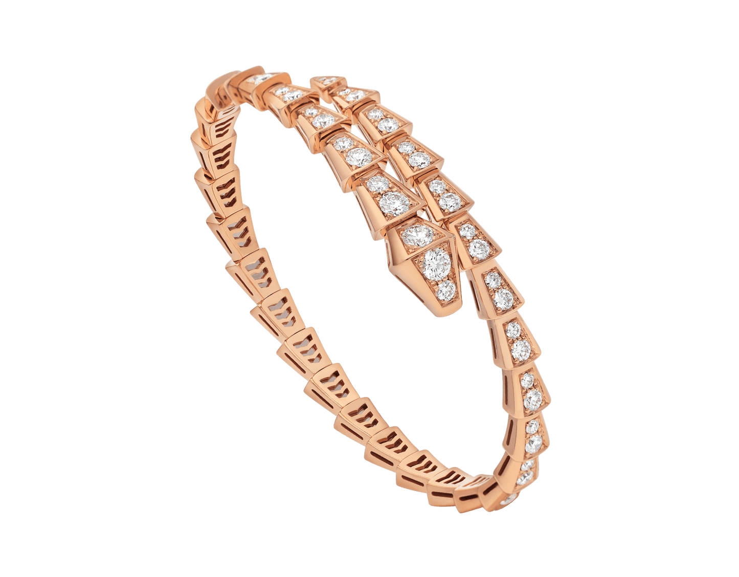 [⭐Luxery]SERPENTI BRACELET 6.8MM PINK GOLD DIAMOND