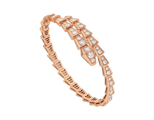 [⭐Luxery]SERPENTI BRACELET 6.8MM PINK GOLD DIAMOND