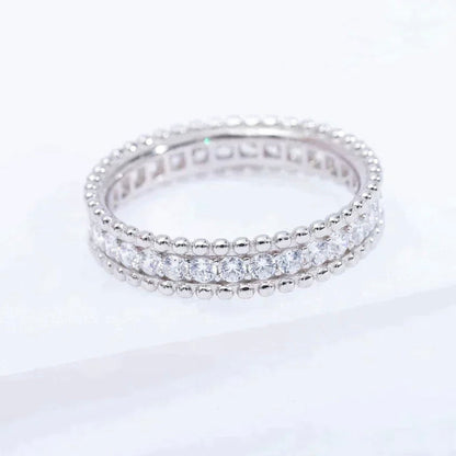 [⭐Luxery]PERLEE DIAMOND SILVER RING