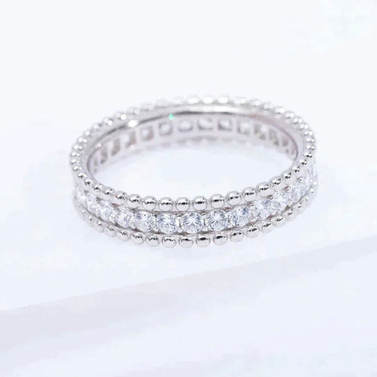 [⭐Luxery]PERLEE DIAMOND SILVER RING