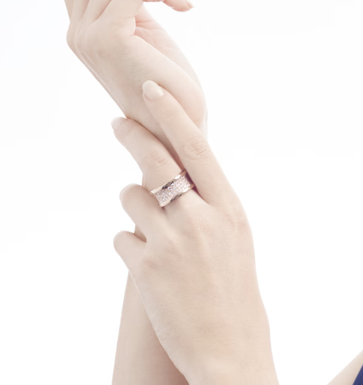 [⭐Luxery]ZERO 1 WITH PAVED DIAMONDS ON THE SPIRAL RING
