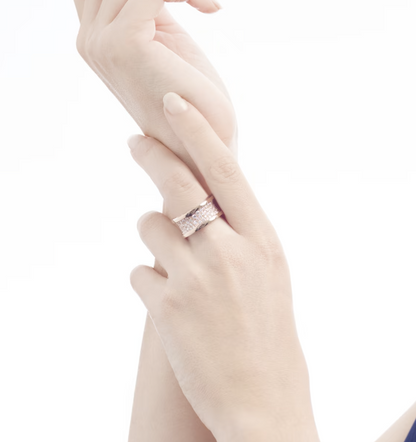 [⭐Luxery]ZERO 1 WITH PAVED DIAMONDS ON THE SPIRAL RING