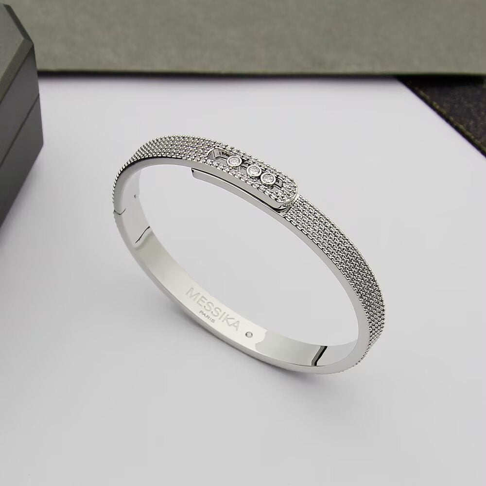 [⭐Luxery]Move Noa Full Pavé Diamond Bangle Bracelet