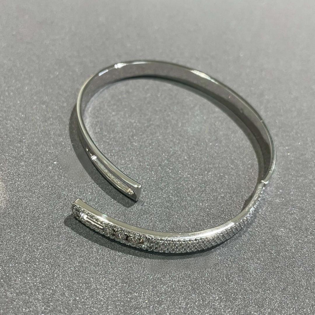 [⭐Luxery]Move Noa Rose Gold Pavé Diamond Bangle Bracelet