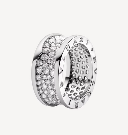 [⭐Luxery]ZERO 1 WITH PAVED DIAMONDS ON THE SPIRAL RING