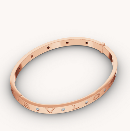[⭐Luxery]ZERO 1 PINK GOLD 12 DIAMONDS BRACELET