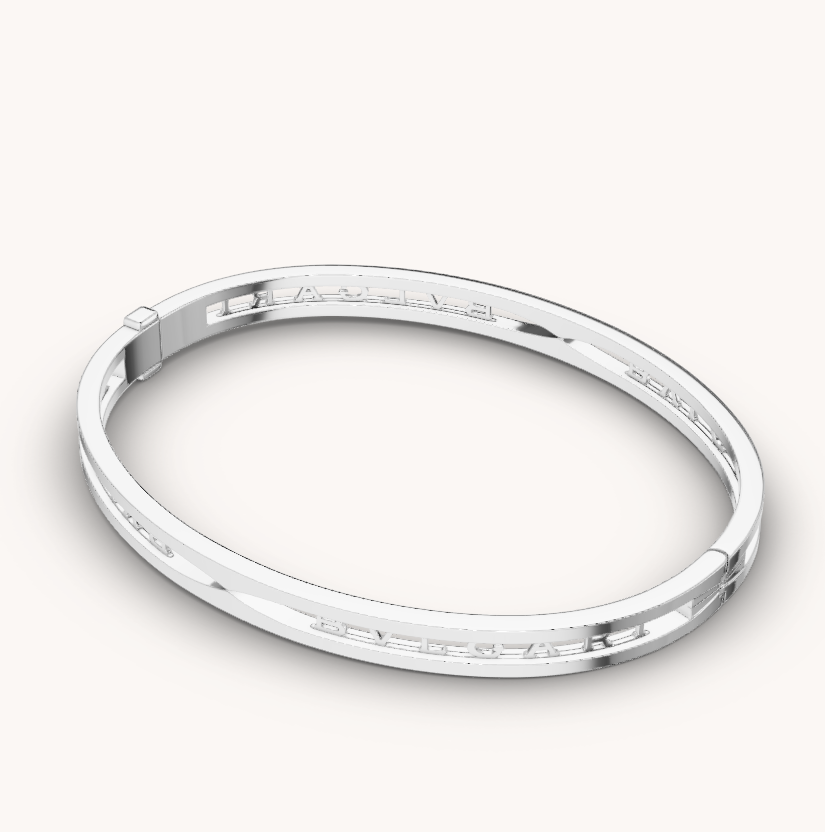 [⭐Luxery]ZERO 1 SPIRAL LOGO SILVER BRACELET