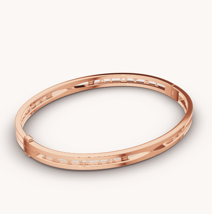 [⭐Luxery]ZERO 1 SPIRAL LOGO PINK GOLD BRACELET