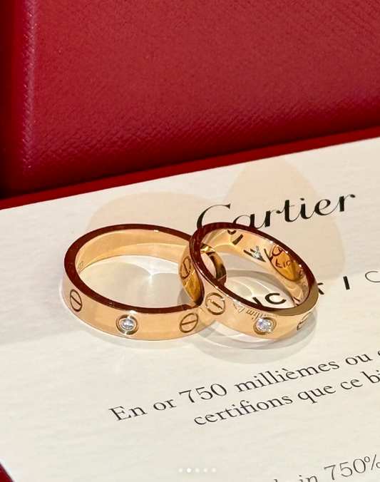 [⭐Luxery]LOVE RING 4MM 1 DIAMOND