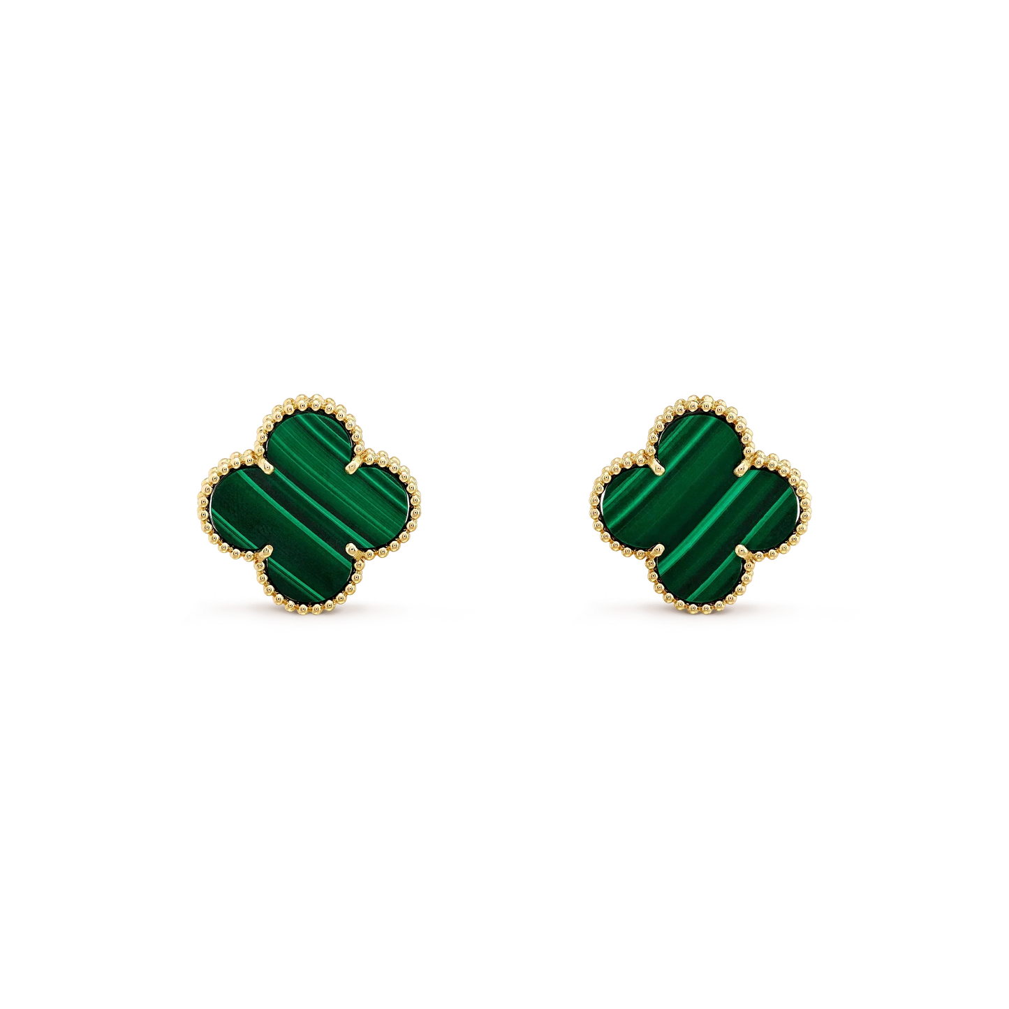 [⭐Luxery]CLOVER MINI 9.5MM MALACHITE  EARRINGS
