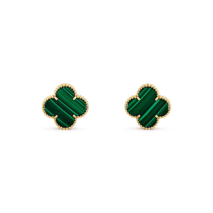 [⭐Luxery]CLOVER MINI 9.5MM MALACHITE  EARRINGS