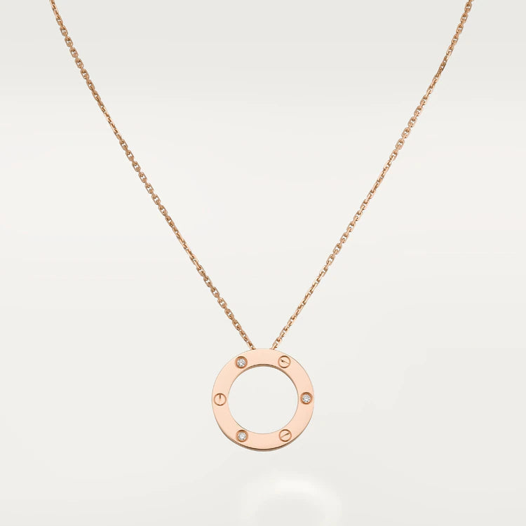 [⭐Luxery]LOVE NECKLACE 16MM 3 DIAMONDS