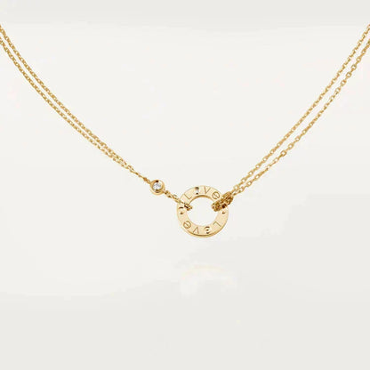 [⭐Luxery]LOVE NECKLACE 16MM 2 DIAMONDS