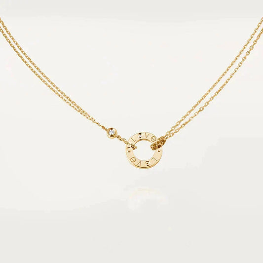 [⭐Luxery]LOVE NECKLACE 16MM 2 DIAMONDS
