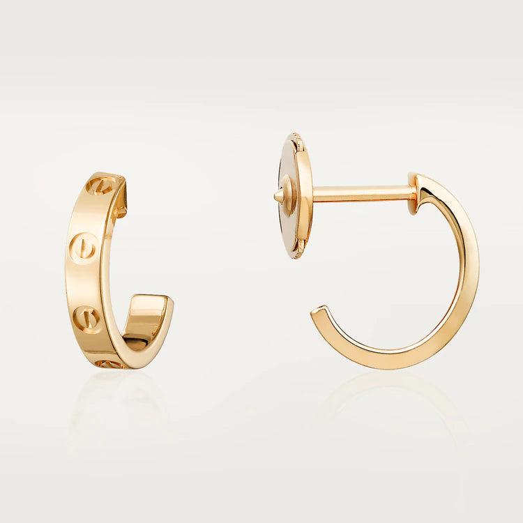 [⭐Luxery]LOVE EARRINGS 2.65MM PINK GOLD