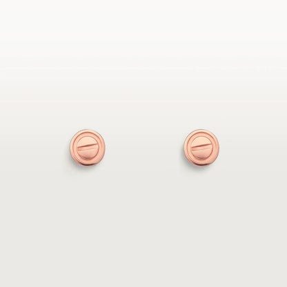 [⭐Luxery]LOVE EARRINGS PINK GOLD 10MM