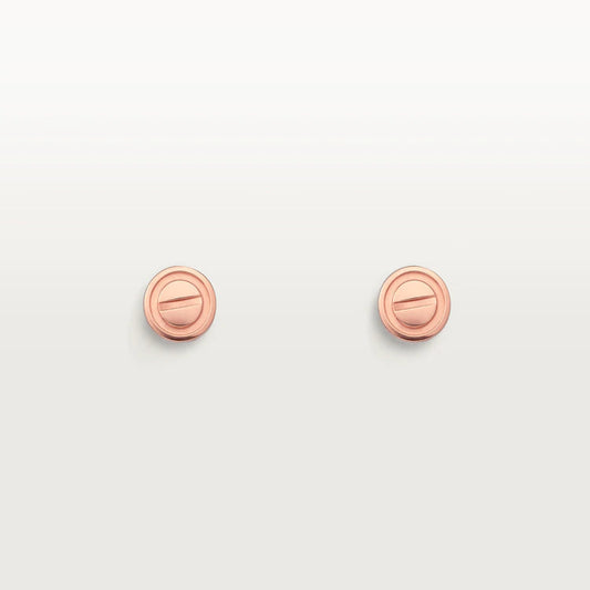 [⭐Luxery]LOVE EARRINGS PINK GOLD 10MM