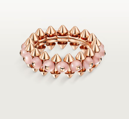 [⭐Luxery]CLASH ELEGANT ROSE GOLD RING FEATURING NATURAL AGATE