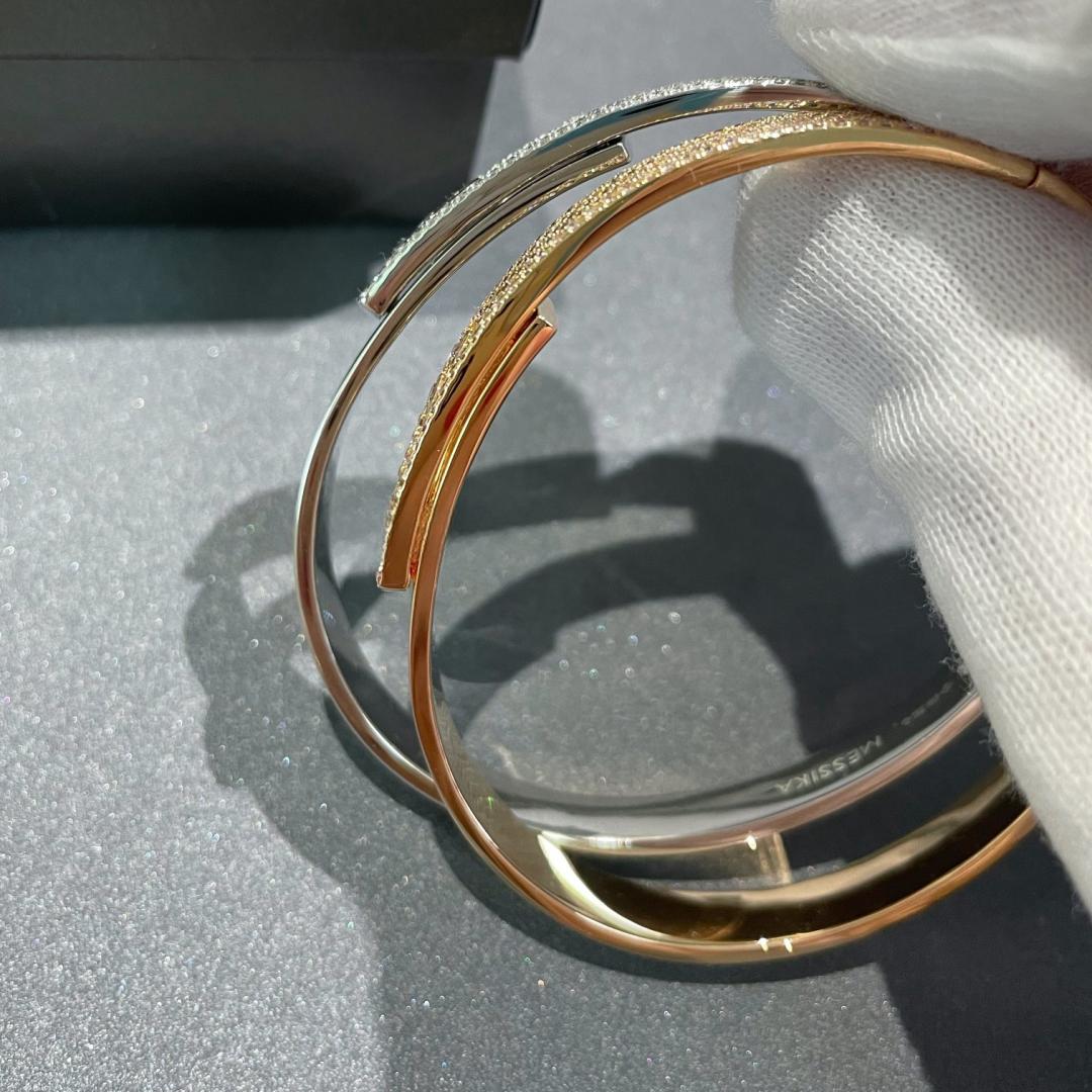 [⭐Luxery]Move Noa Rose Gold Pavé Diamond Bangle Bracelet