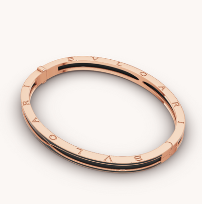 [⭐Luxery]ZERO 1 PINK GOLD WITH MATTE BLACK CERAMIC BRACELET