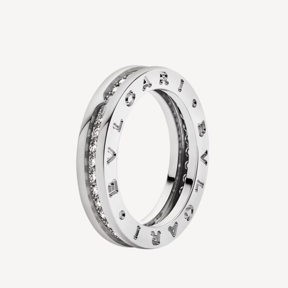 [⭐Luxery]ZERO 1 ONE-BAND PAVED DIAMONDS ON THE SPIRAL RING