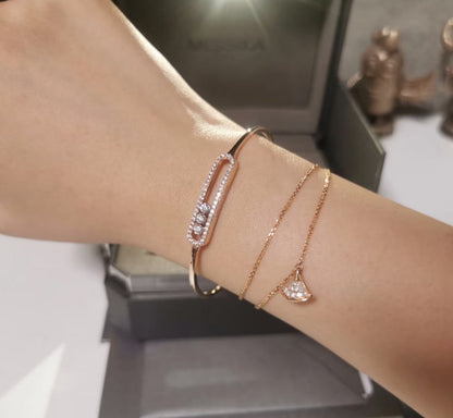 [⭐Luxery]Move Pavé Diamond Bangle Bracelet M