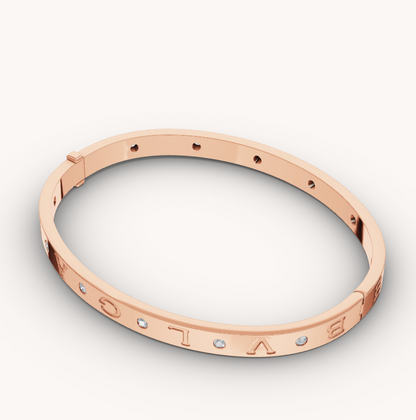 [⭐Luxery]ZERO 1 PINK GOLD 12 DIAMONDS BRACELET