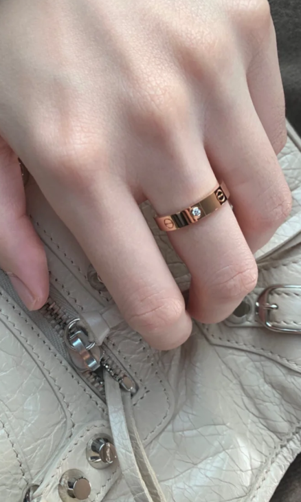 [⭐Luxery]LOVE RING 4MM 1 DIAMOND