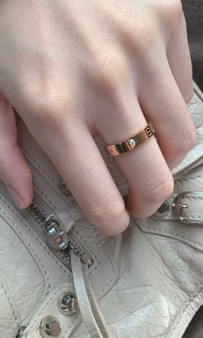 [⭐Luxery]LOVE RING 4MM 1 DIAMOND