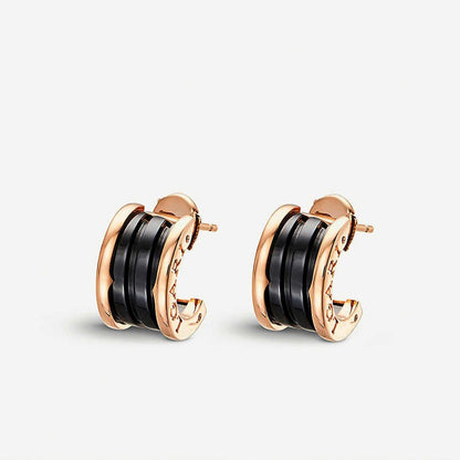 [⭐Luxery]ZERO 1 PINK GOLD CERAMIC EARRINGS