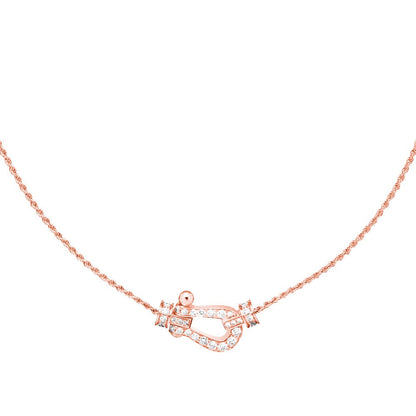 [⭐Luxery]FORCE 10 PINK GOLD DIAMOND NECKLACE