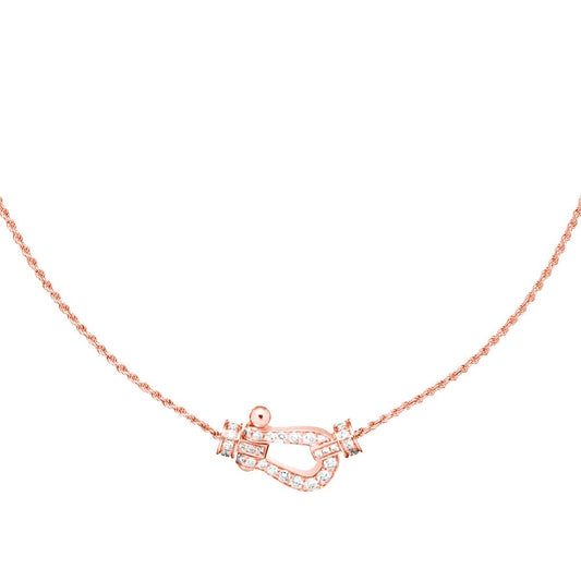 [⭐Luxery]FORCE 10 PINK GOLD DIAMOND NECKLACE