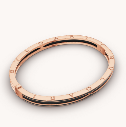 [⭐Luxery]ZERO 1 PINK GOLD WITH MATTE BLACK CERAMIC BRACELET