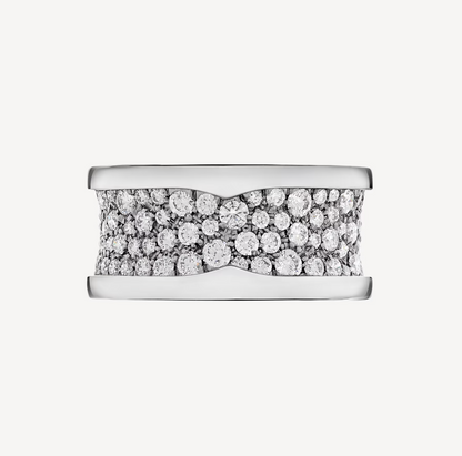 [⭐Luxery]ZERO 1 WITH PAVED DIAMONDS ON THE SPIRAL RING