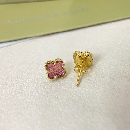 [⭐Luxery]2026 NEW MINI CLOVER 1 MOTIF  BUBBLE PINK ENAMEL