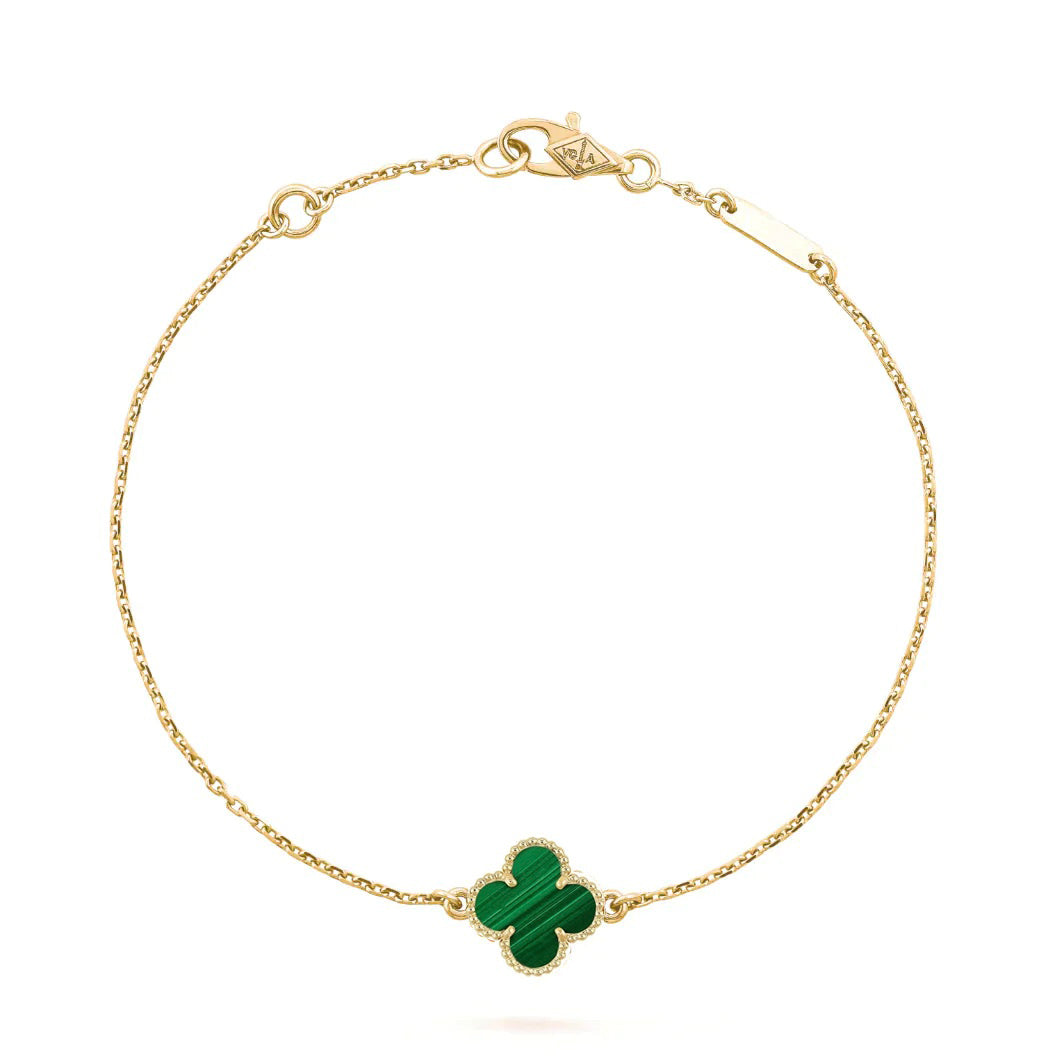 [⭐Luxery]CLOVER BRACELET MALACHITE 1 MOTIF
