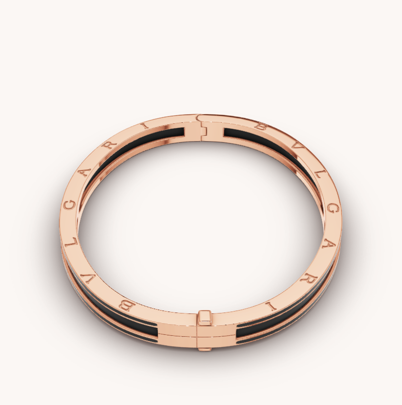 [⭐Luxery]ZERO 1 PINK GOLD WITH MATTE BLACK CERAMIC BRACELET