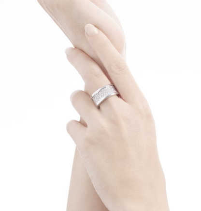 [⭐Luxery]ZERO 1 WITH PAVED DIAMONDS ON THE SPIRAL RING