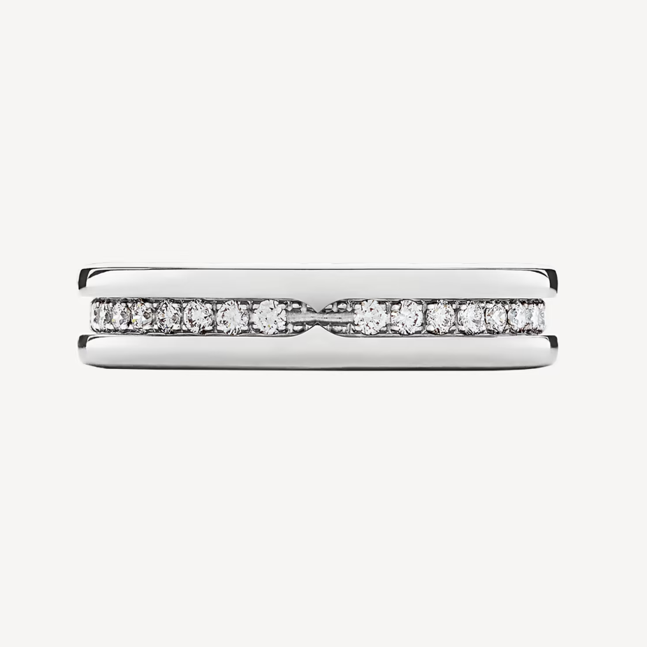 [⭐Luxery]ZERO 1 ONE-BAND PAVED DIAMONDS ON THE SPIRAL RING