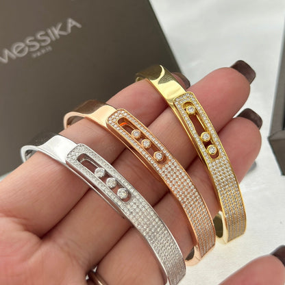 [⭐Luxery]Move Noa Rose Gold Pavé Diamond Bangle Bracelet