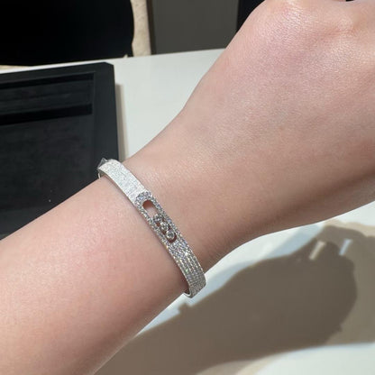 [⭐Luxery]Move Noa Ciselé half pavé bangle
